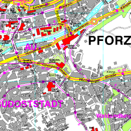 rodgebiet pforzheim karte Stadtplan Pforzheim